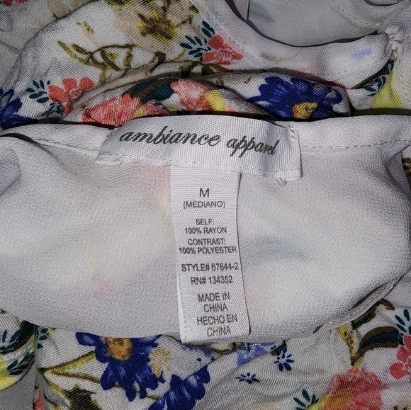 Flowy floral midriff cami - M - Picture 3 of 4